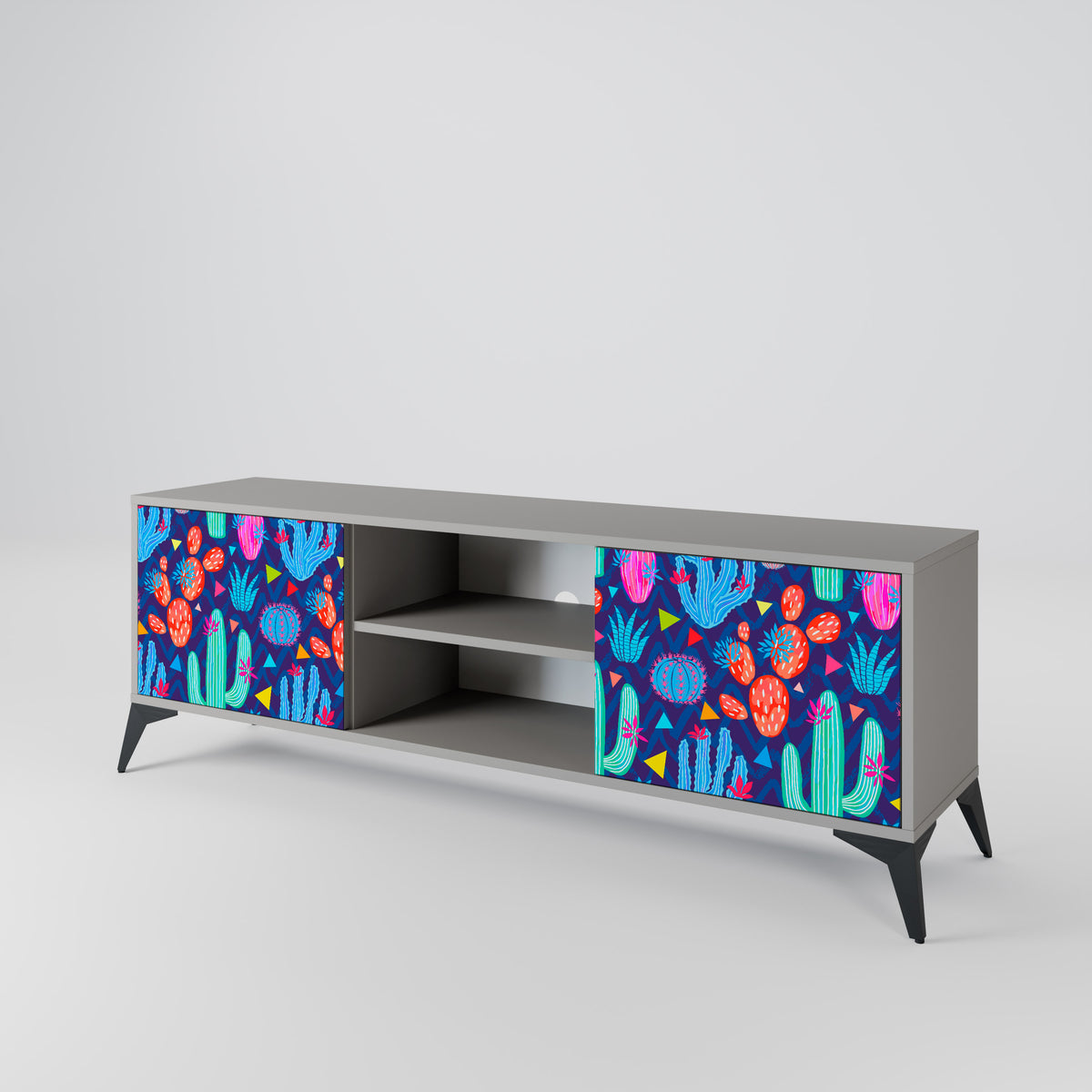 CACTUS VIBES Mueble de TV de 2 Puertas