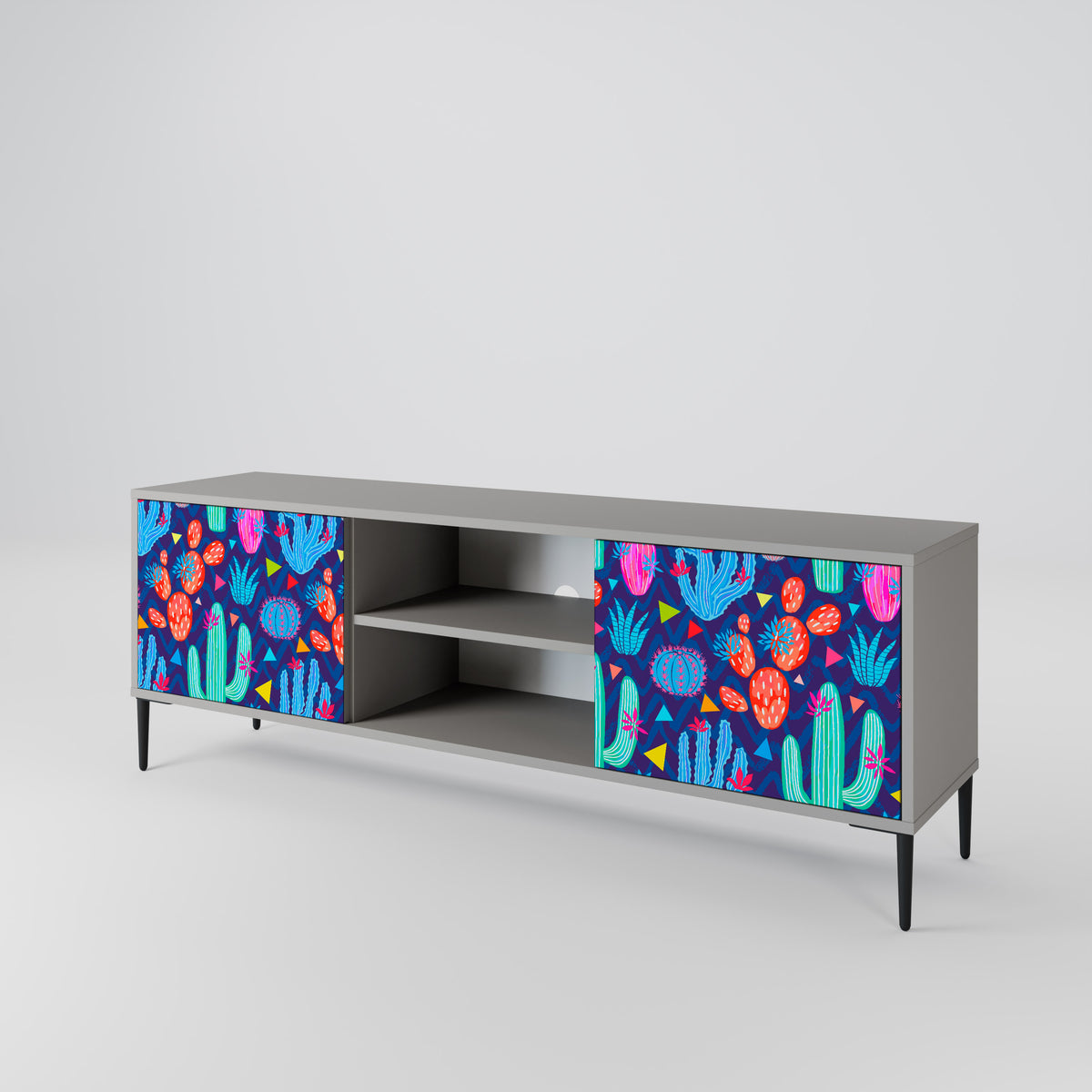 CACTUS VIBES Mueble de TV de 2 Puertas