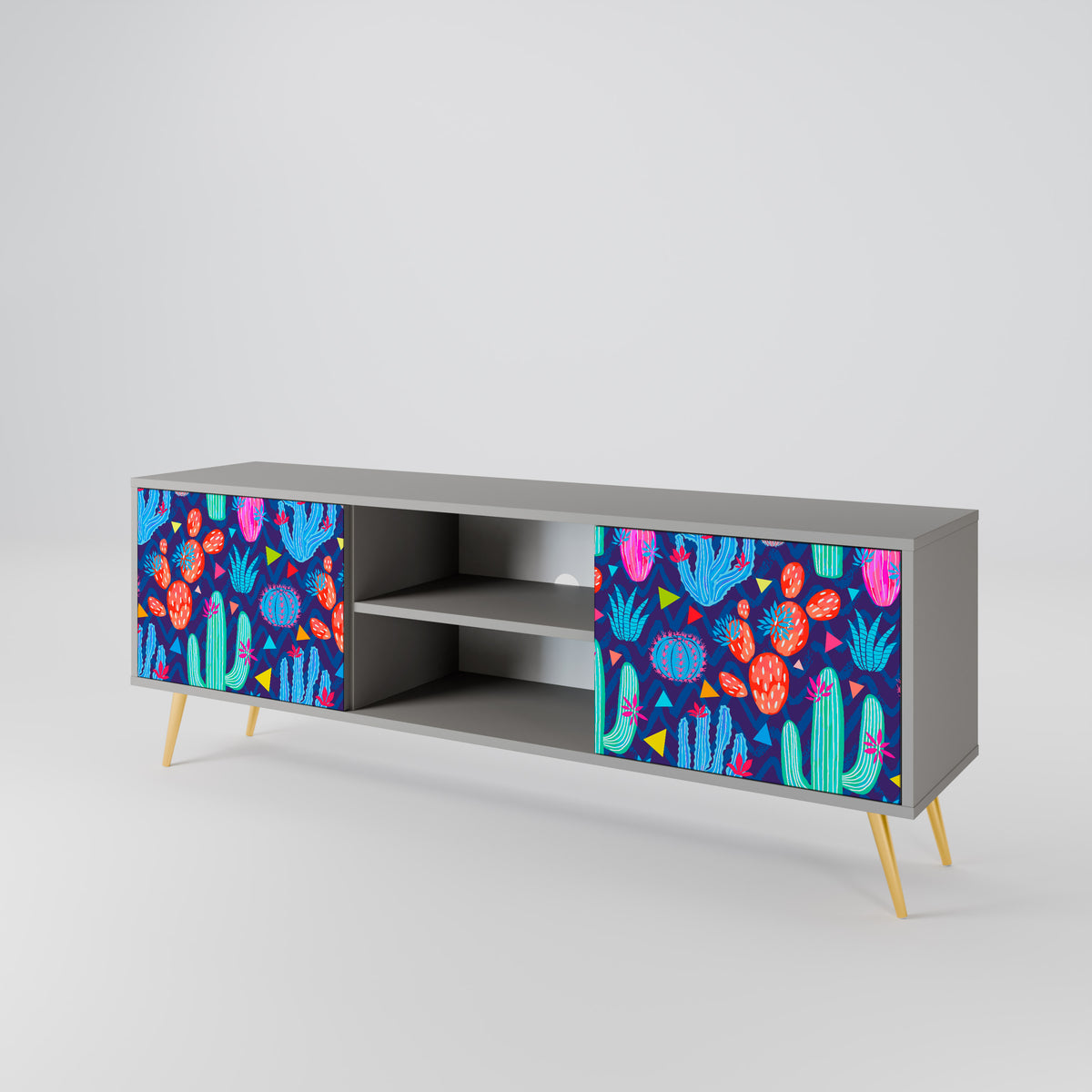 CACTUS VIBES Mueble de TV de 2 Puertas