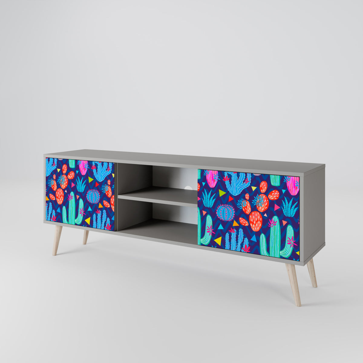 CACTUS VIBES Mueble de TV de 2 Puertas