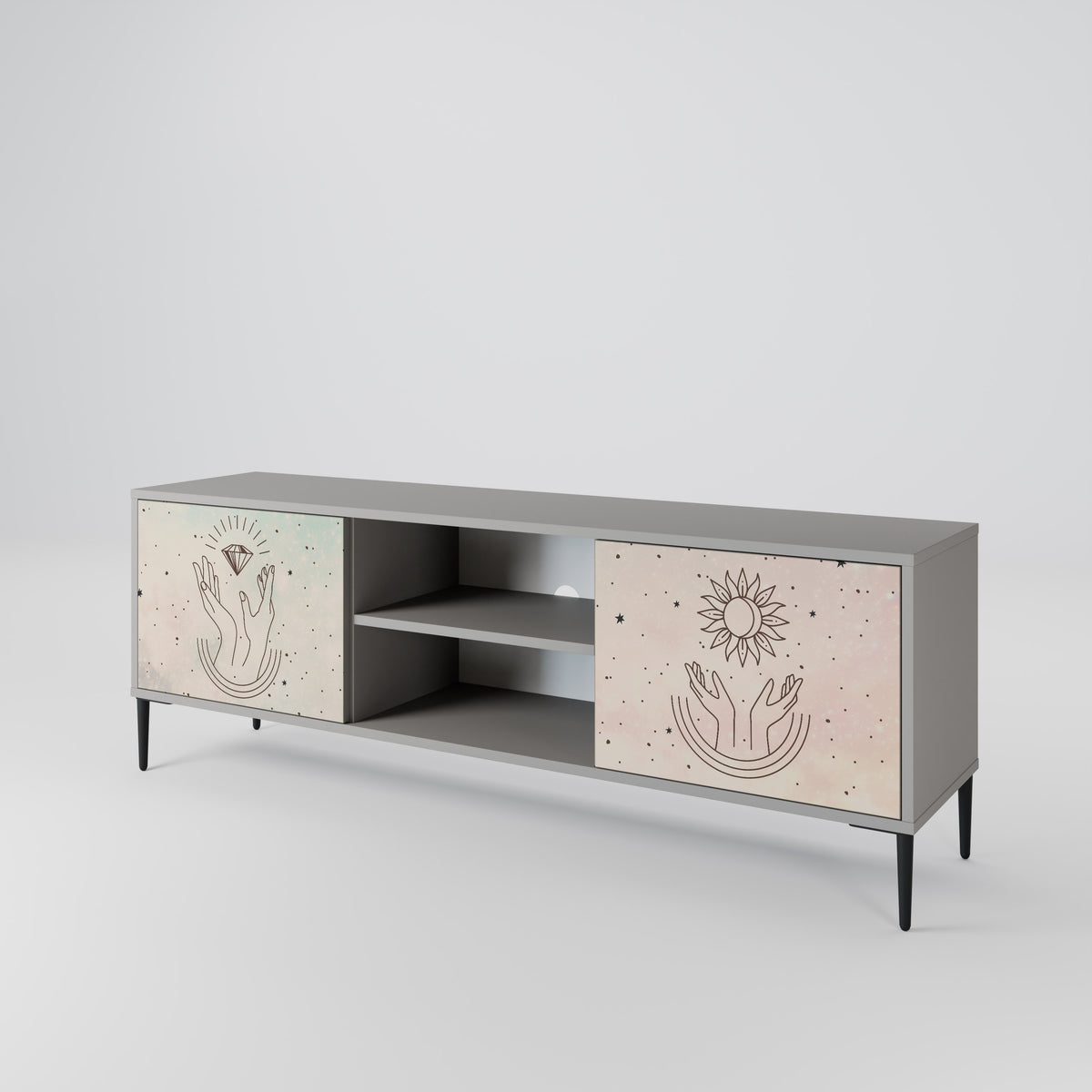 DELICATE BEAUTY Mueble de TV de 2 Puertas