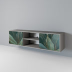 ROYAL GREEN Mueble de TV de 2 Puertas en Acabado Gris