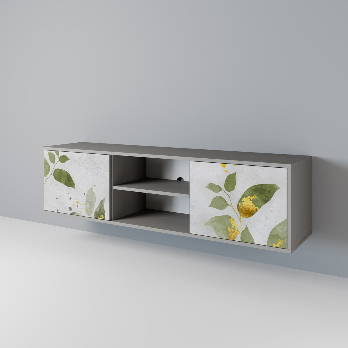 ELEGANT BOTANICS Mueble de TV de 2 Puertas