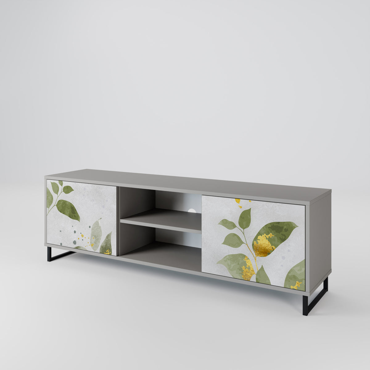 ELEGANT BOTANICS Mueble de TV de 2 Puertas