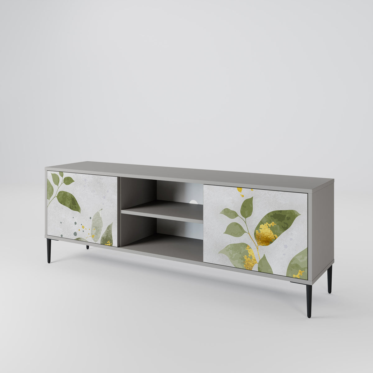 ELEGANT BOTANICS Mueble de TV de 2 Puertas