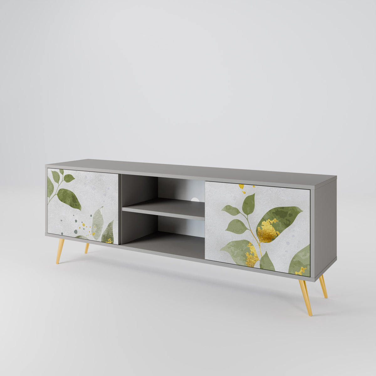 ELEGANT BOTANICS Mueble de TV de 2 Puertas