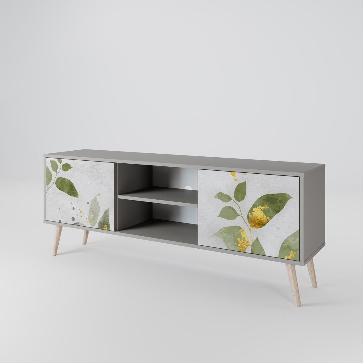 ELEGANT BOTANICS Mueble de TV de 2 Puertas
