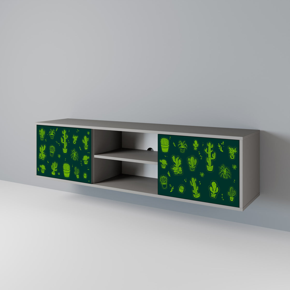 DESERT GREEN Mueble de TV de 2 Puertas