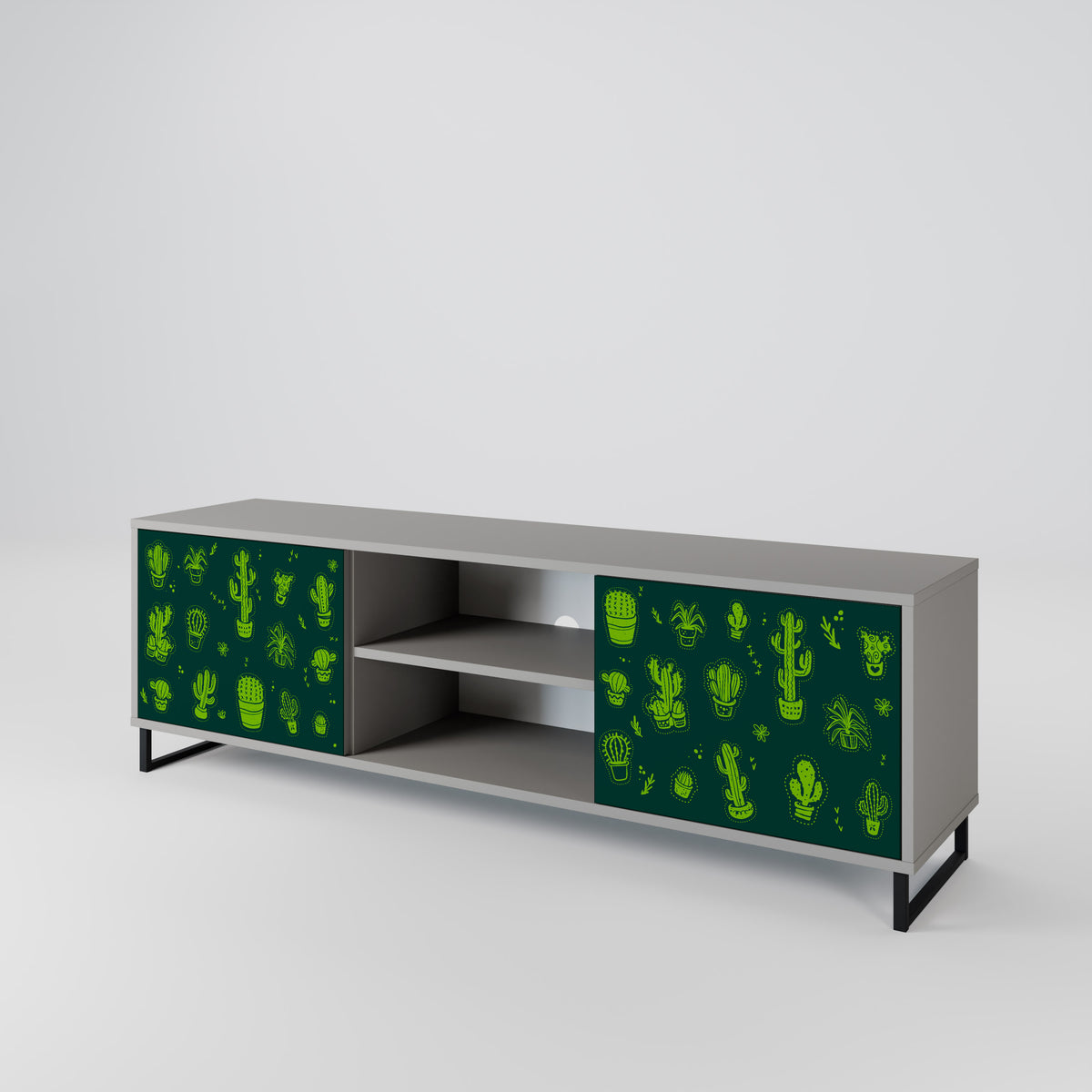 DESERT GREEN Mueble de TV de 2 Puertas