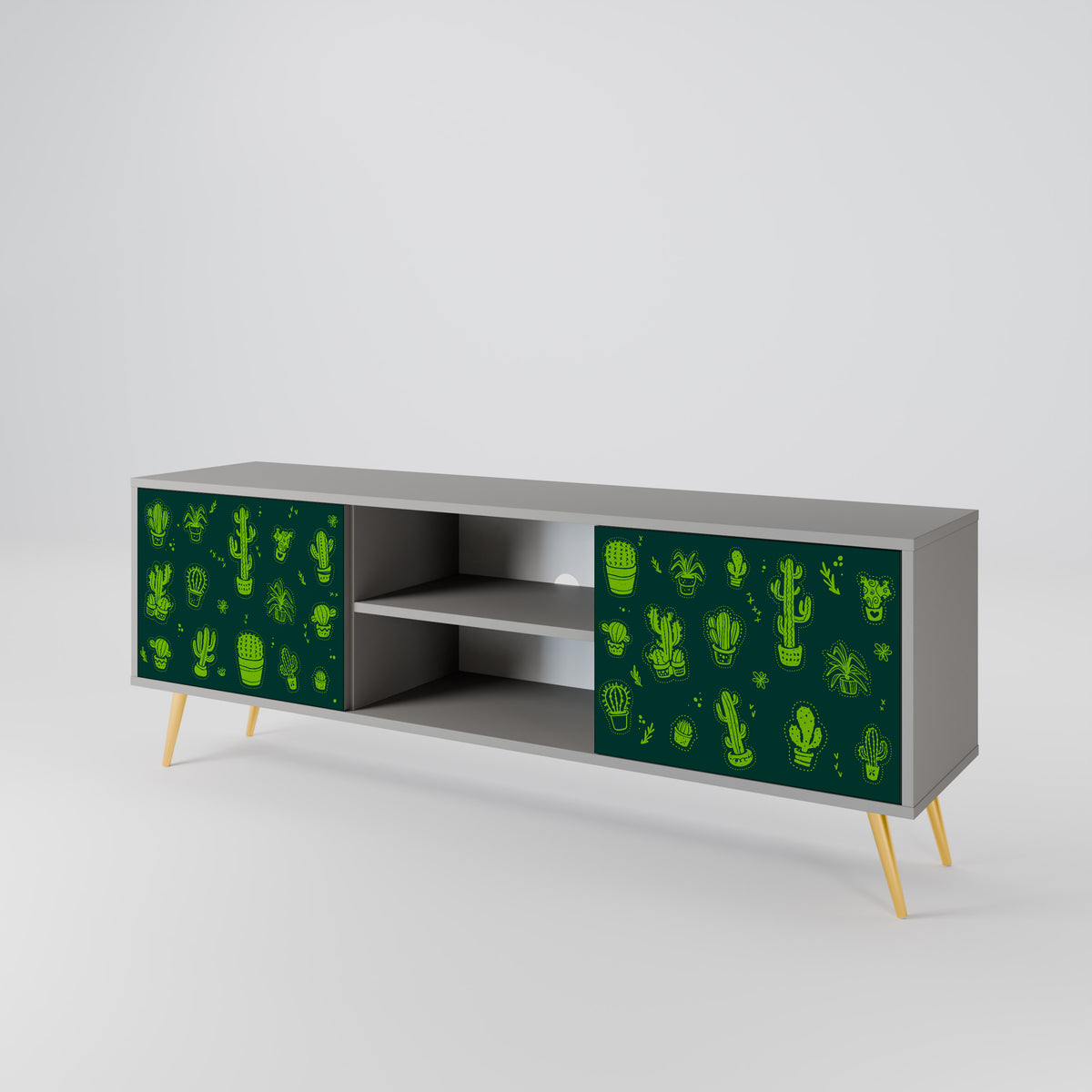 DESERT GREEN Mueble de TV de 2 Puertas