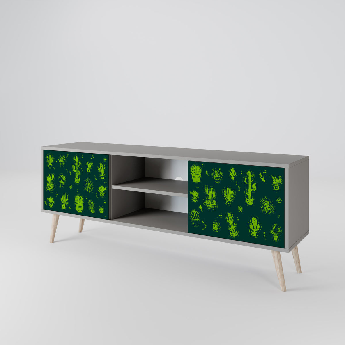 DESERT GREEN Mueble de TV de 2 Puertas
