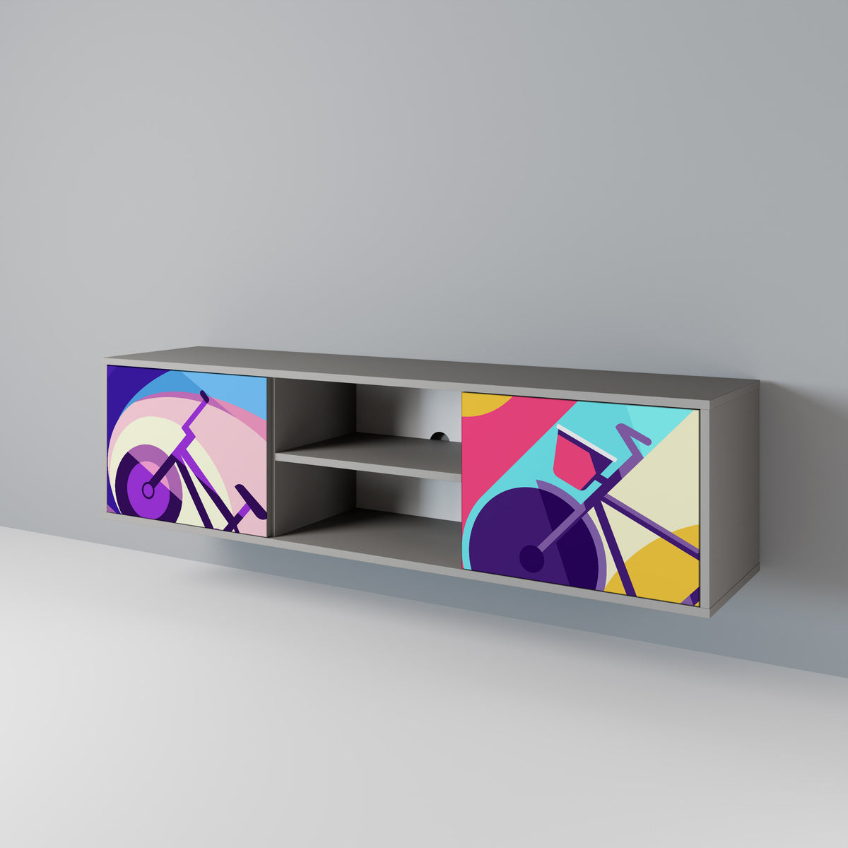 BIKE DREAMS Mueble de TV de 2 Puertas