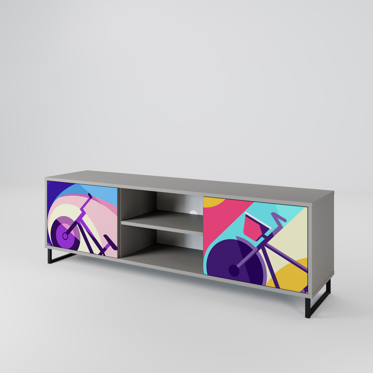 BIKE DREAMS Mueble de TV de 2 Puertas