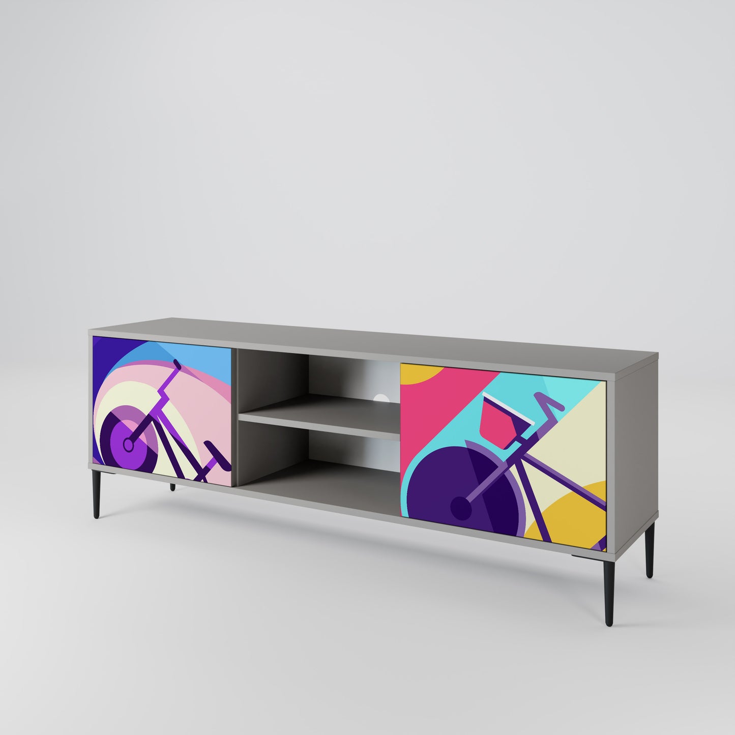 BIKE DREAMS Mueble de TV de 2 Puertas