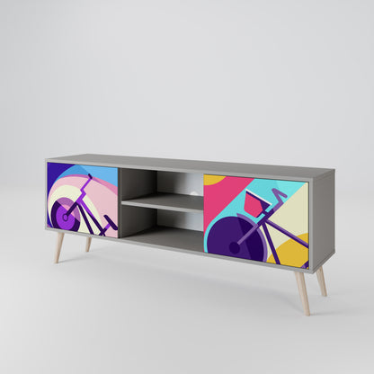 BIKE DREAMS Mueble de TV de 2 Puertas