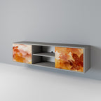 TRACES OF AUTUMN Mueble de TV de 2 Puertas en Acabado Gris