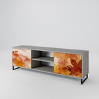 TRACES OF AUTUMN Mueble de TV de 2 Puertas en Acabado Gris