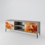 TRACES OF AUTUMN Mueble de TV de 2 Puertas en Acabado Gris