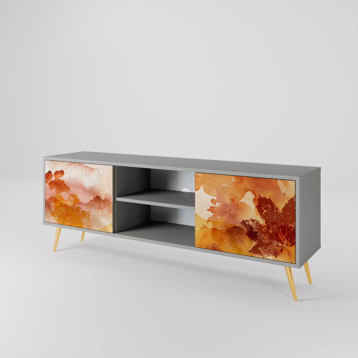TRACES OF AUTUMN Mueble de TV de 2 Puertas