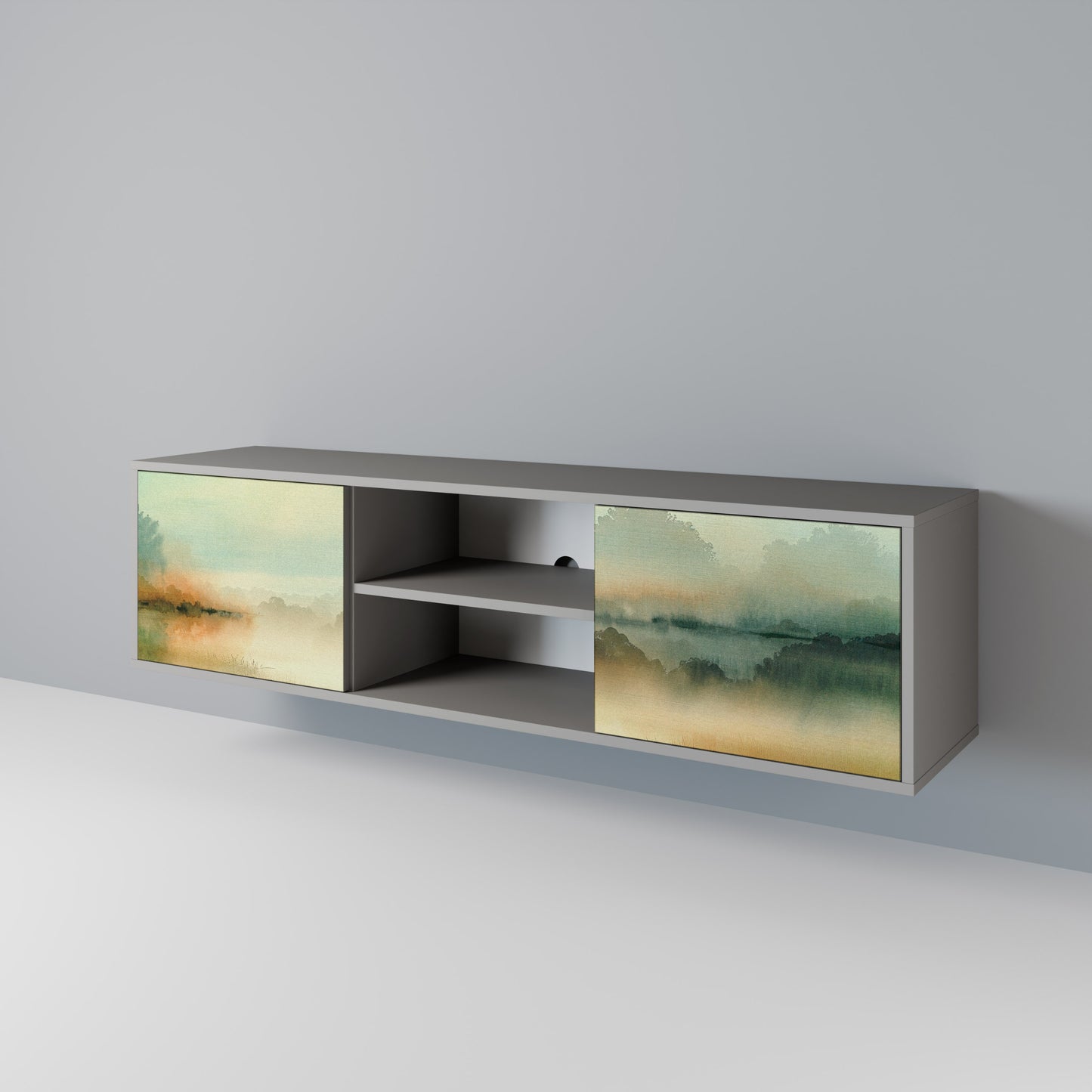 MORNING BY THE LAKE Mueble de TV de 2 Puertas