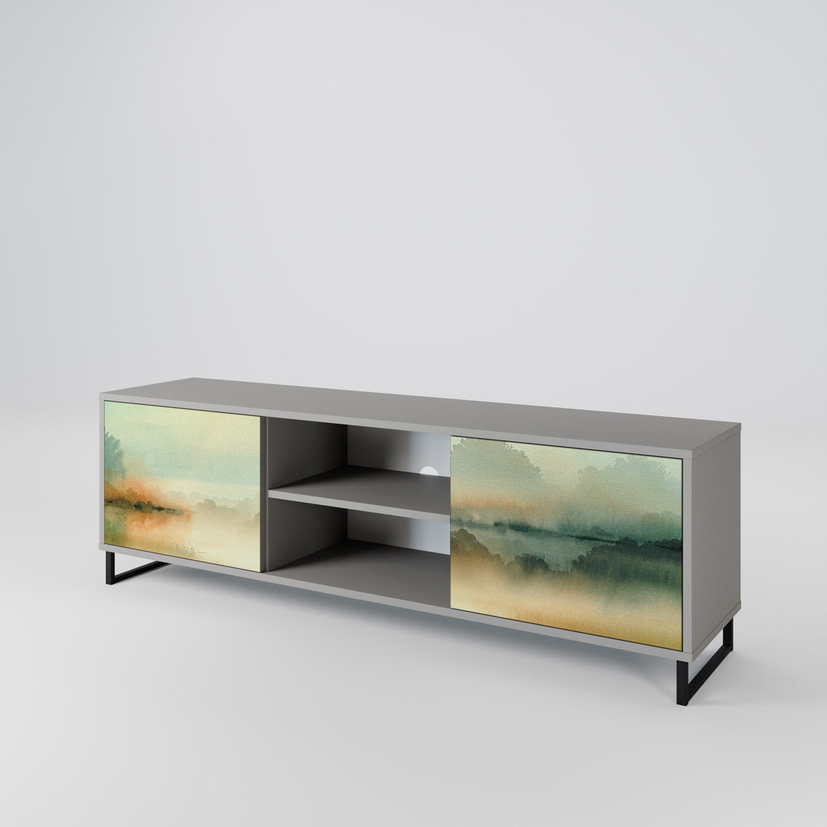 MORNING BY THE LAKE Mueble de TV de 2 Puertas