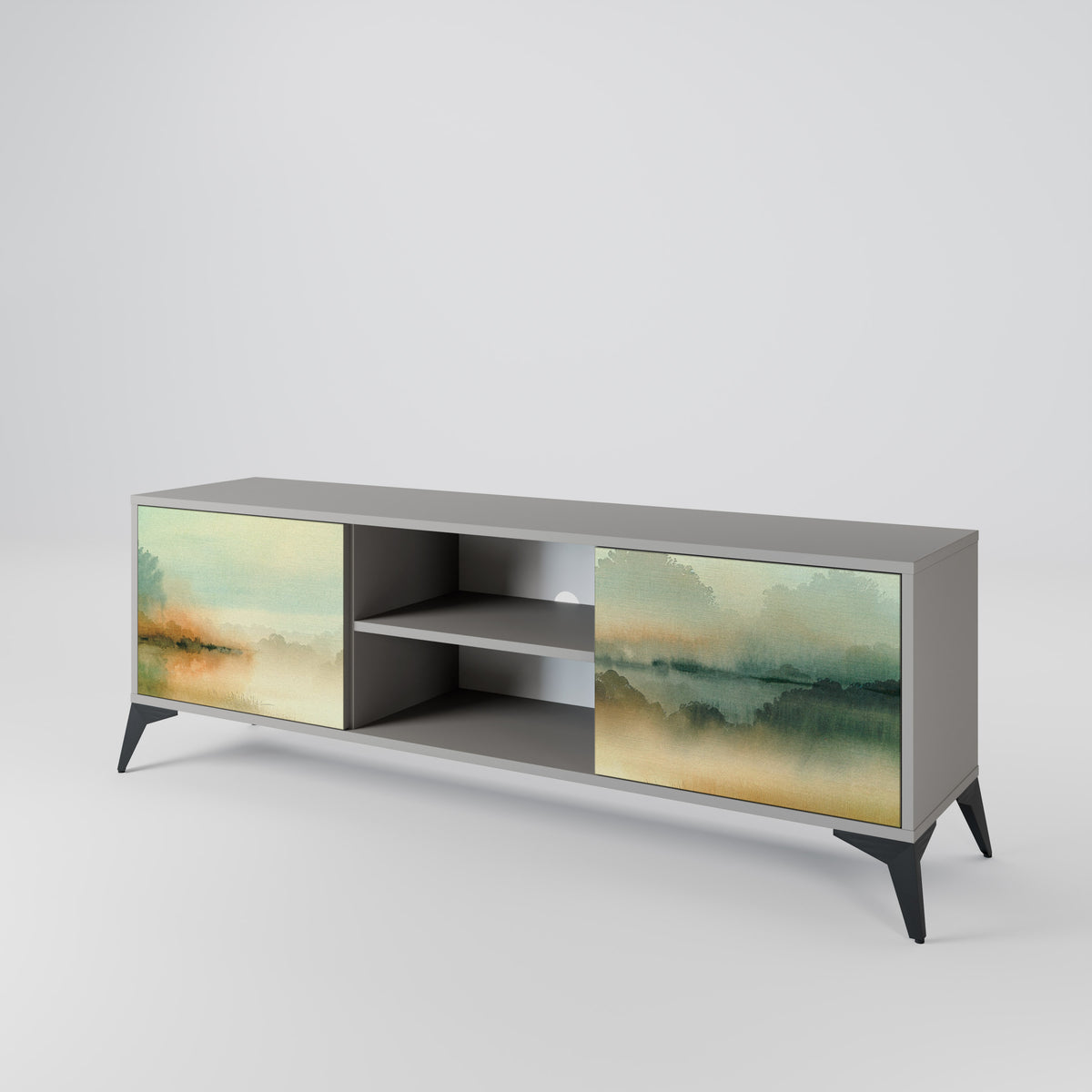 MORNING BY THE LAKE Mueble de TV de 2 Puertas