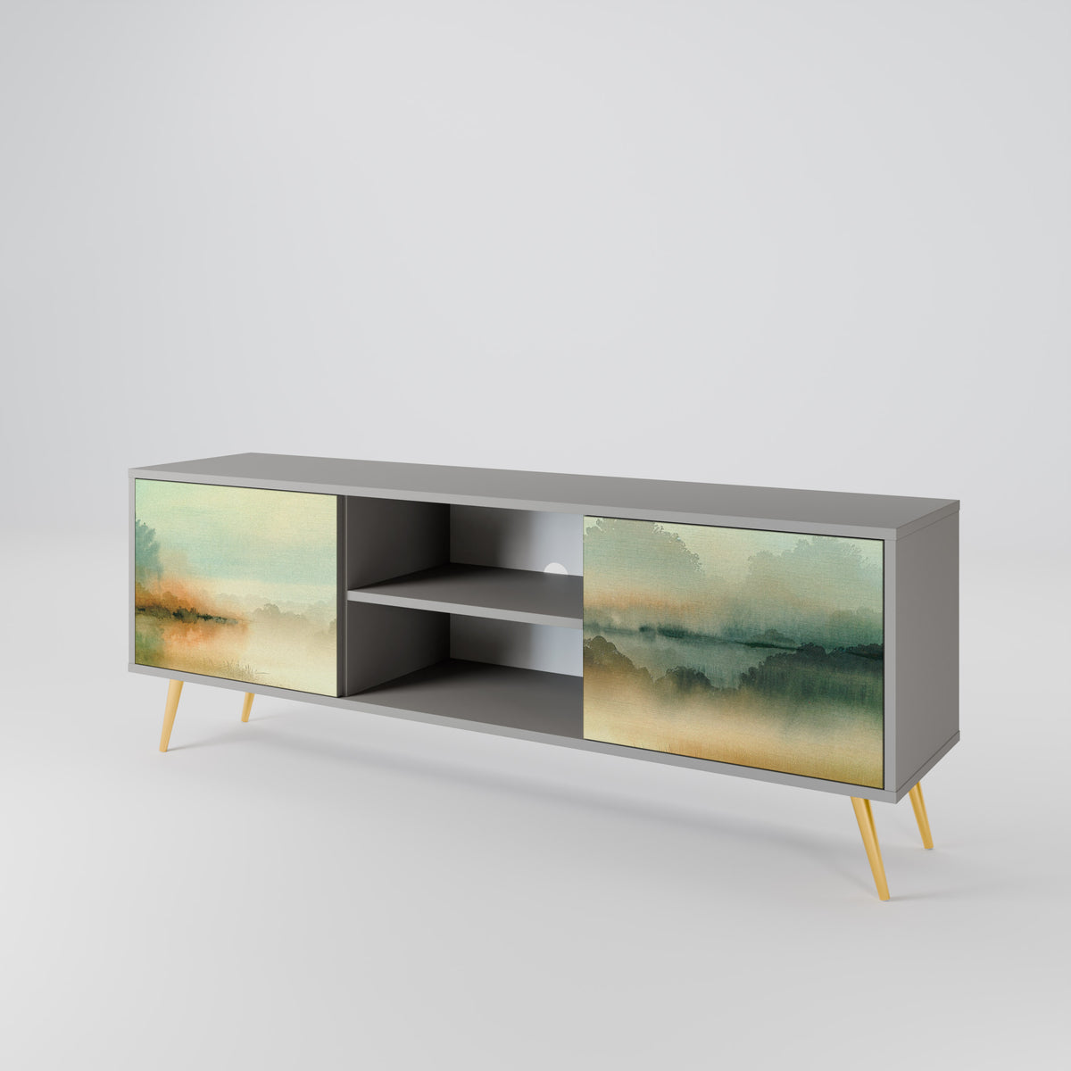 MORNING BY THE LAKE Mueble de TV de 2 Puertas