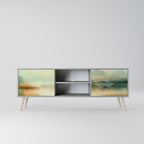 MORNING BY THE LAKE 2-Door TV Stand in Grey Finish