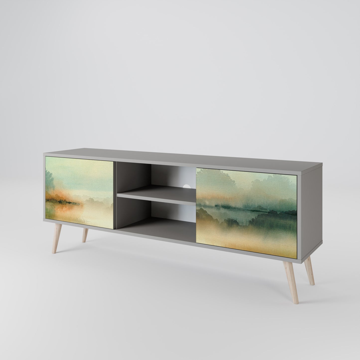 MORNING BY THE LAKE Mueble de TV de 2 Puertas