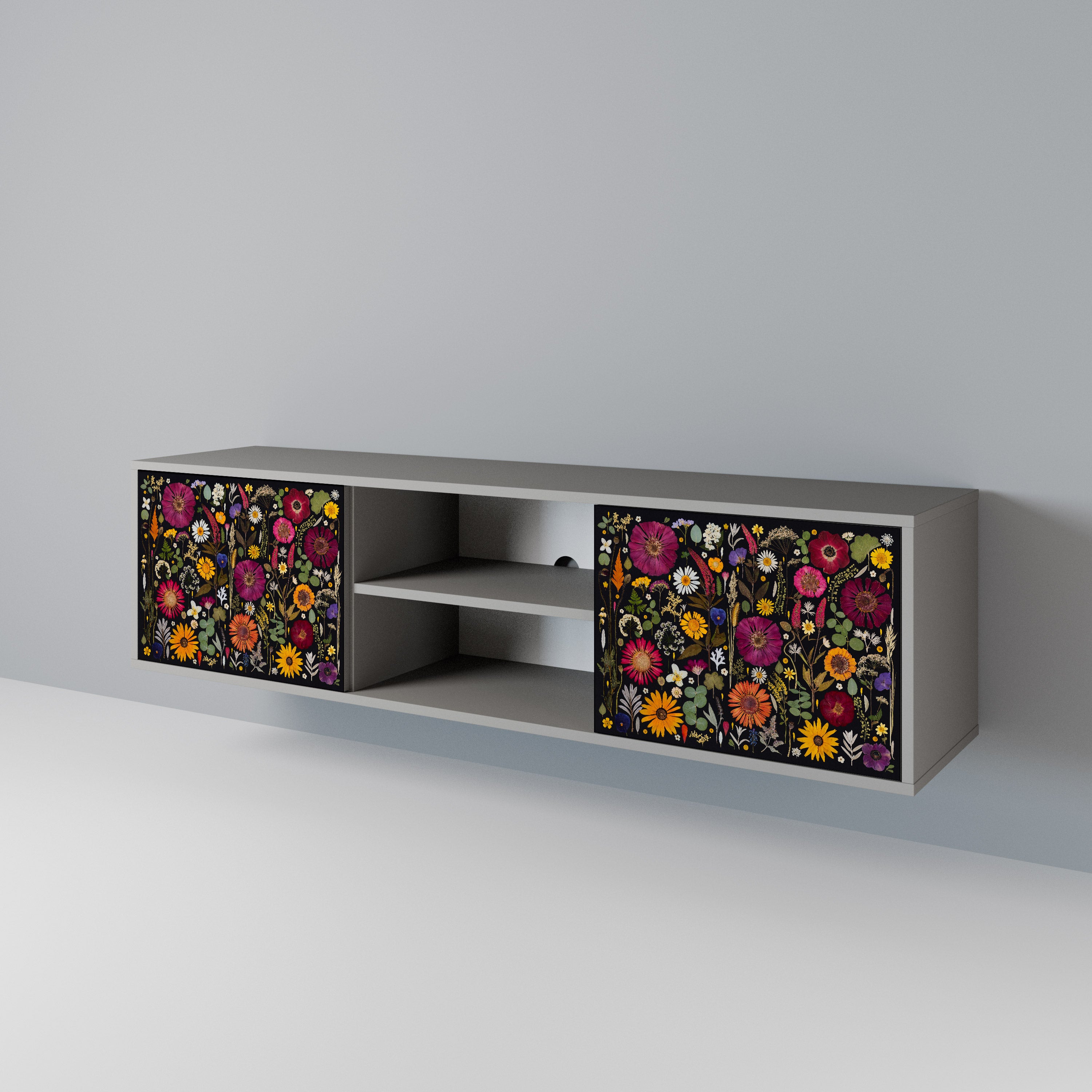 MIDNIGHT GARDEN Mueble de TV de 2 Puertas
