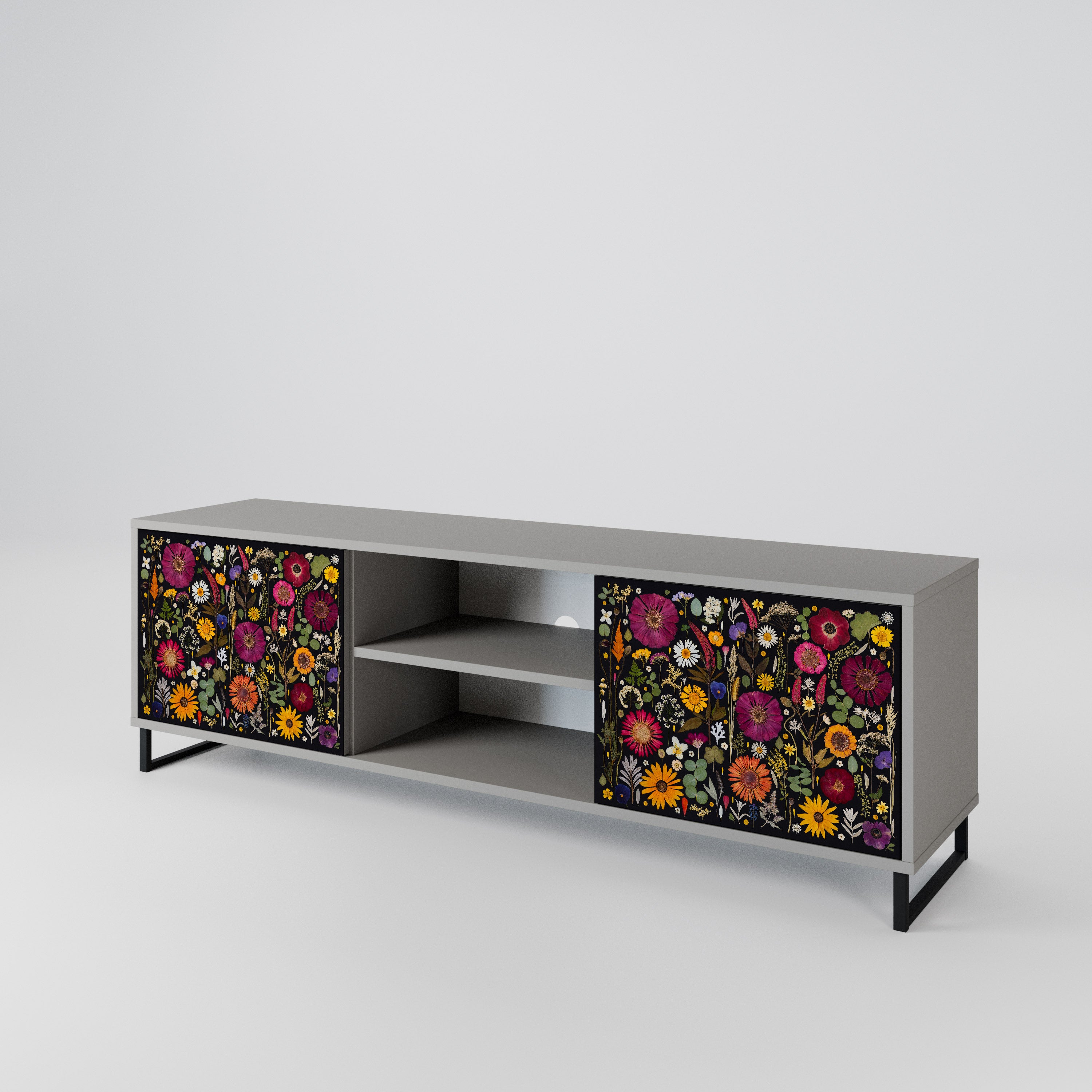 MIDNIGHT GARDEN Mueble de TV de 2 Puertas