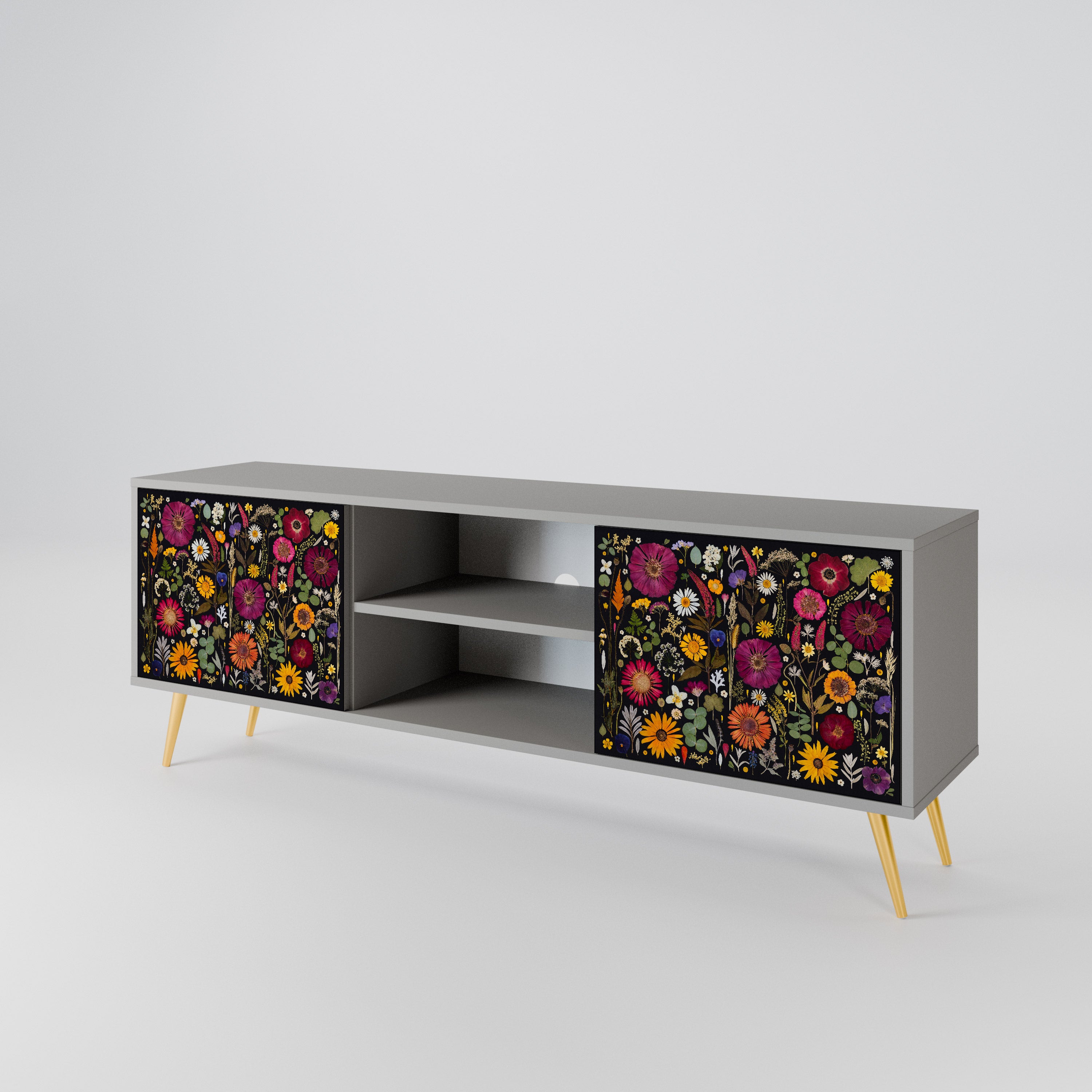 MIDNIGHT GARDEN Mueble de TV de 2 Puertas