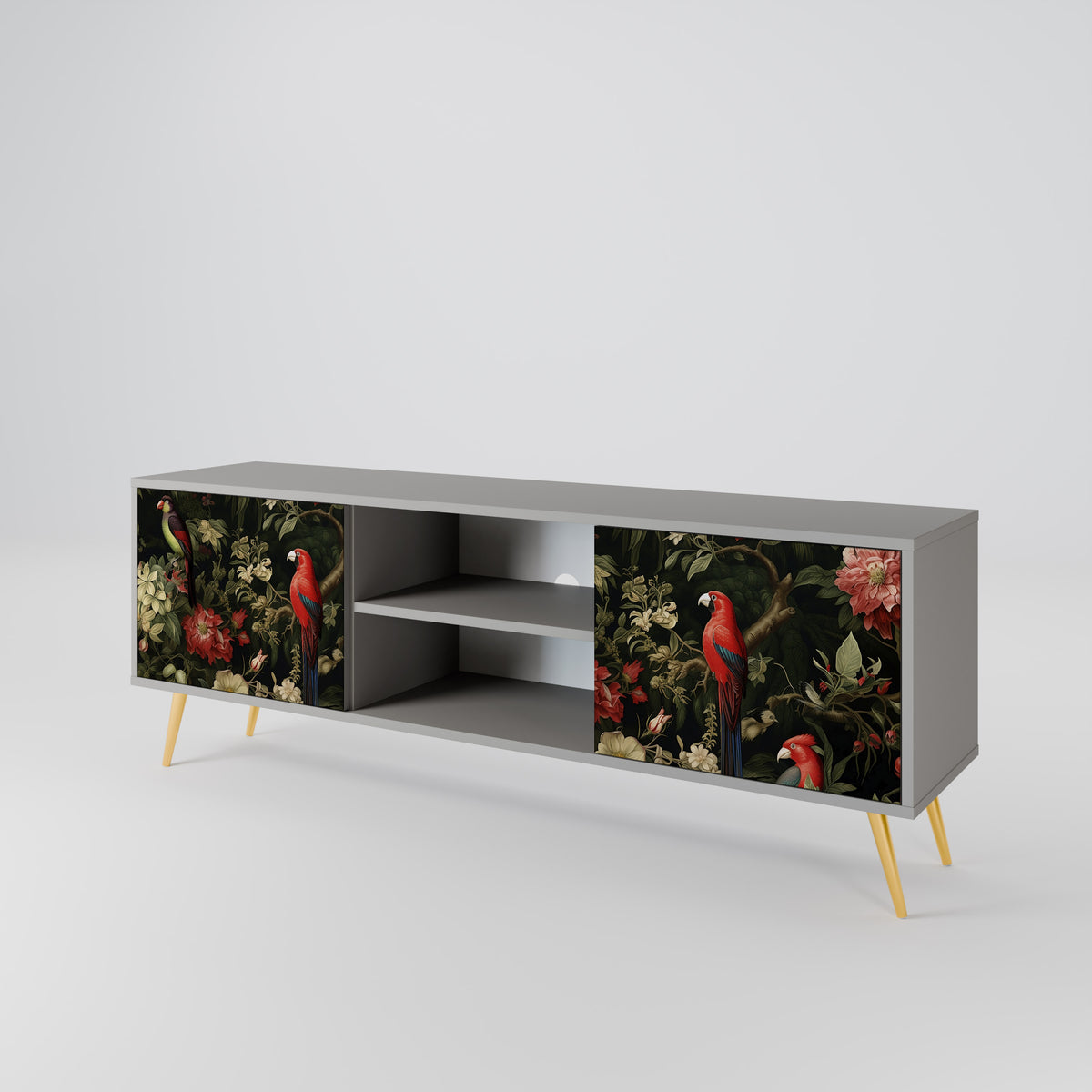 AVIAN GREENERY Mueble de TV de 2 Puertas