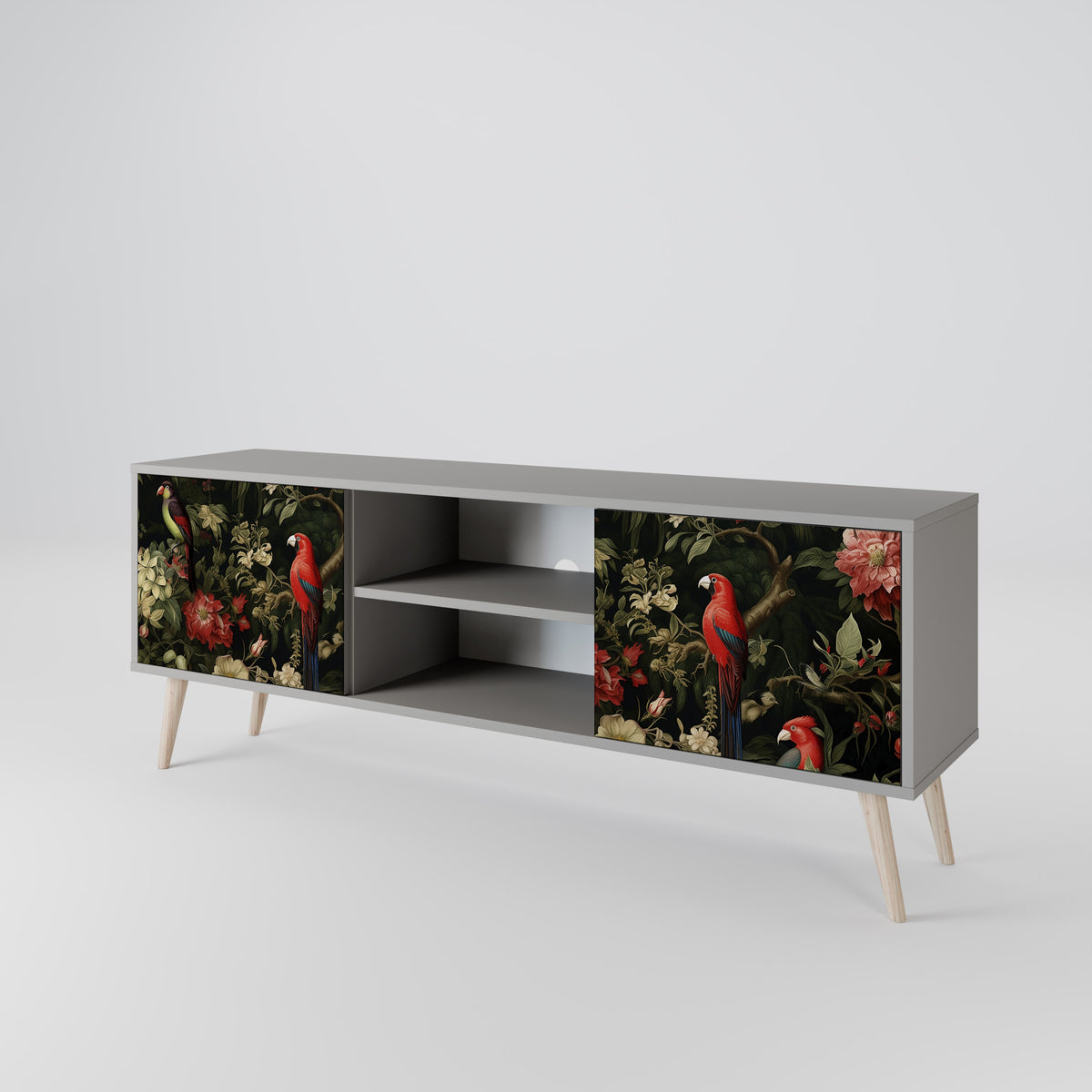 AVIAN GREENERY Mueble de TV de 2 Puertas