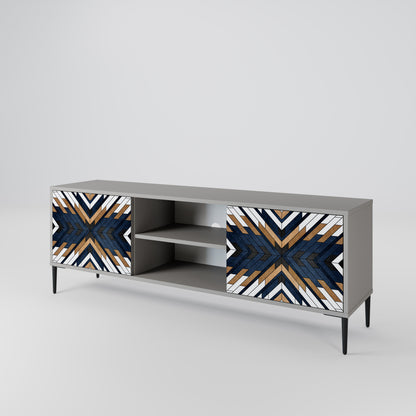 ARTFUL GEOMETRY Mueble de TV de 2 Puertas