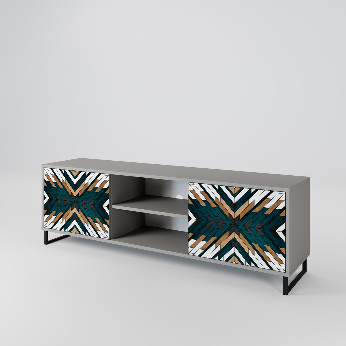 ARTISTIC GEOMETRY Mueble de TV de 2 Puertas