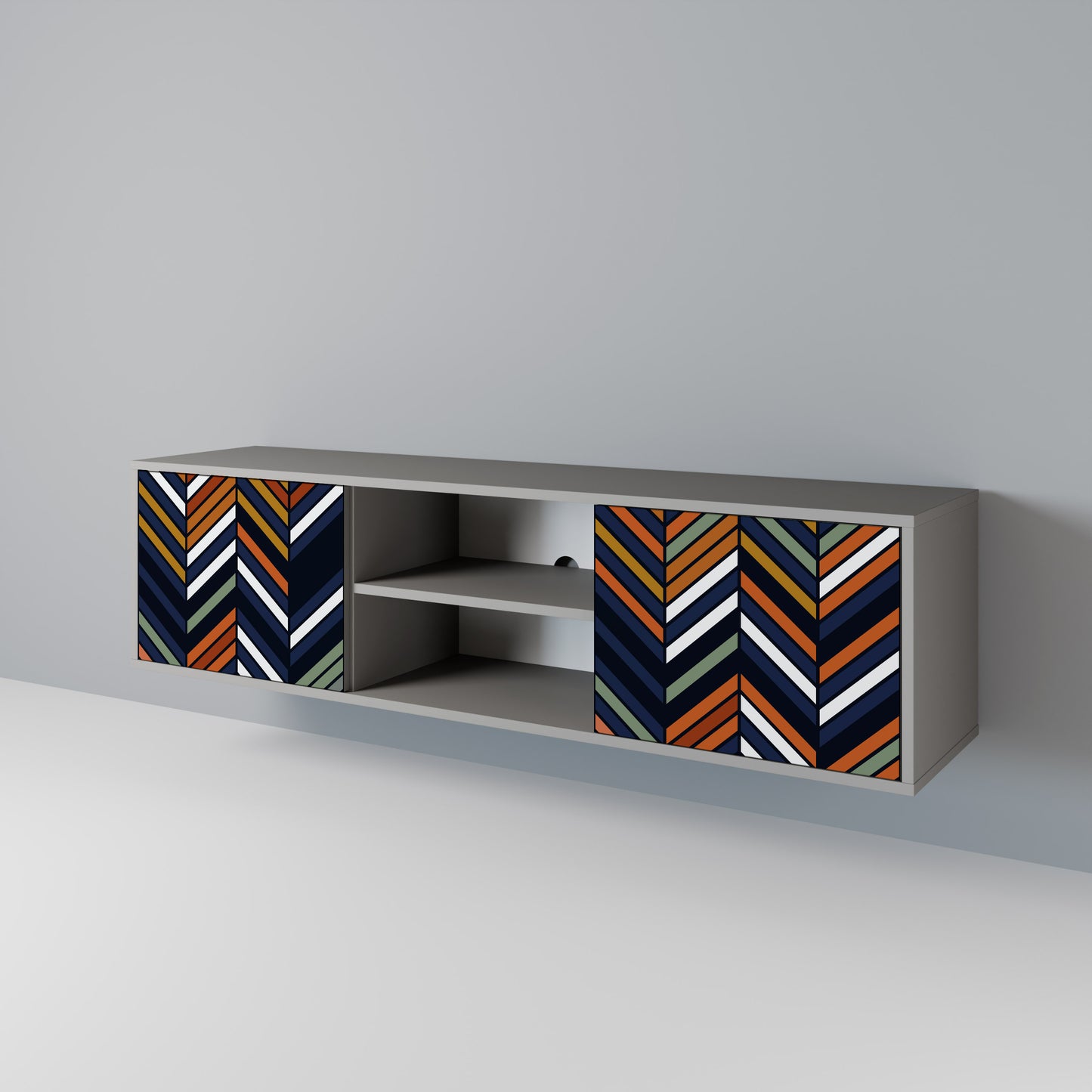 VIBRANT PATCHWORK Mueble de TV de 2 Puertas