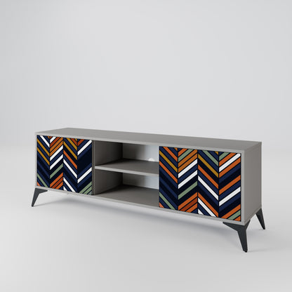 VIBRANT PATCHWORK Mueble de TV de 2 Puertas