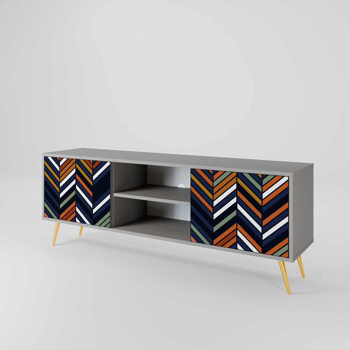 VIBRANT PATCHWORK Mueble de TV de 2 Puertas