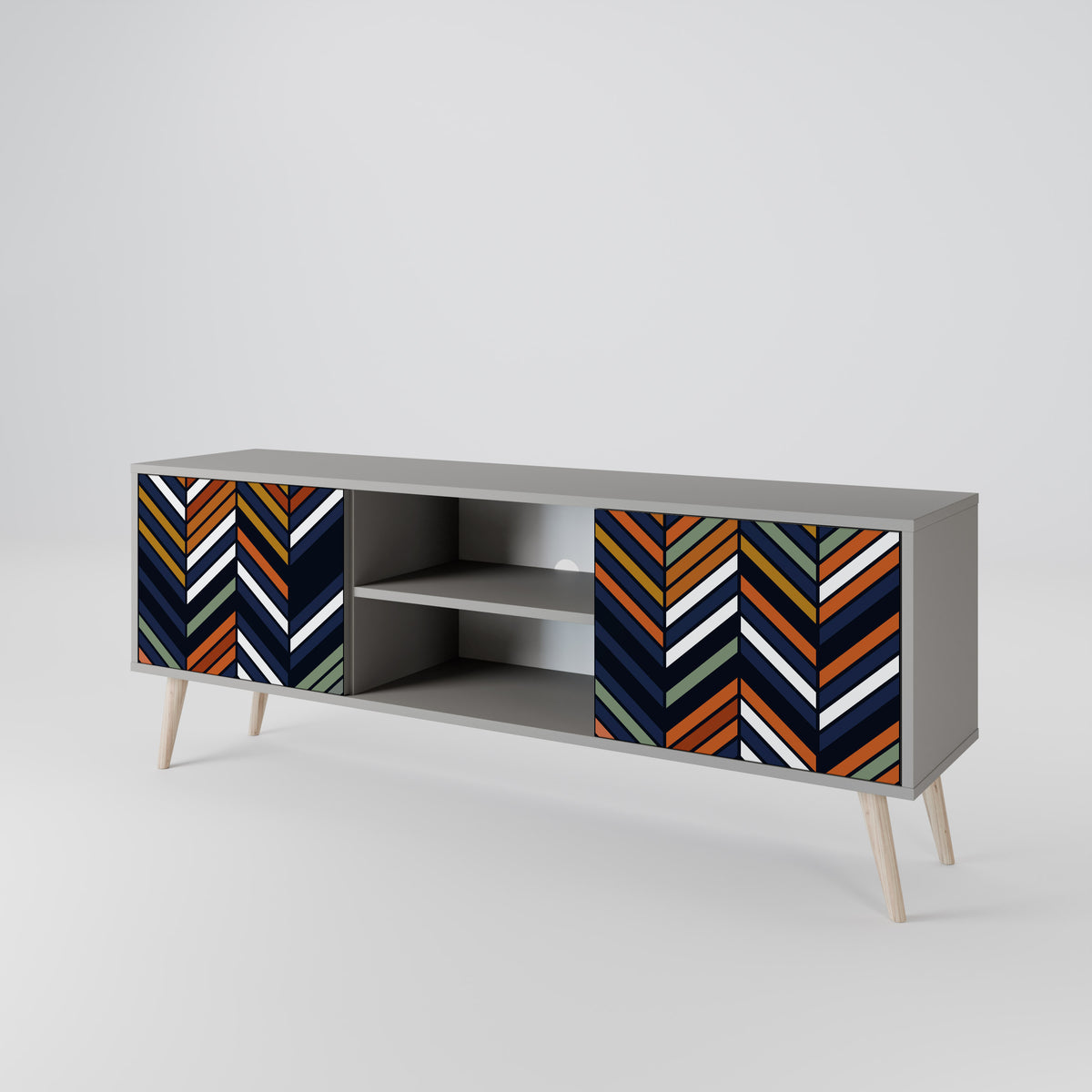 VIBRANT PATCHWORK Mueble de TV de 2 Puertas
