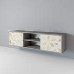 SPOTTED DAZE Mueble de TV de 2 Puertas en Acabado Gris