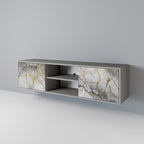 TIMELESS GLIDE Mueble de TV de 2 Puertas en Acabado Gris