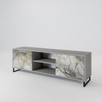 TIMELESS GLIDE Mueble de TV de 2 Puertas en Acabado Gris
