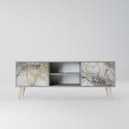 TIMELESS GLIDE Mueble de TV de 2 Puertas en Acabado Gris