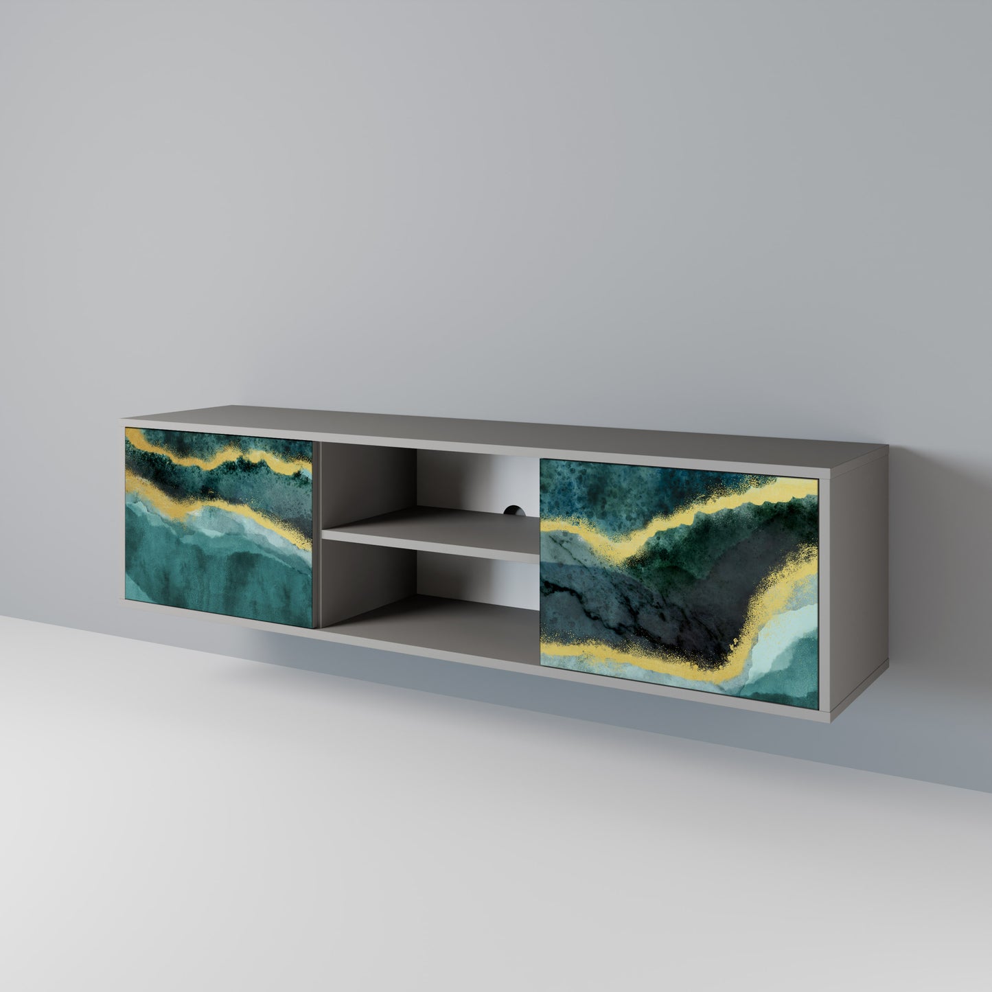 GOLDRUSH ODYSSEY Mueble de TV de 2 Puertas