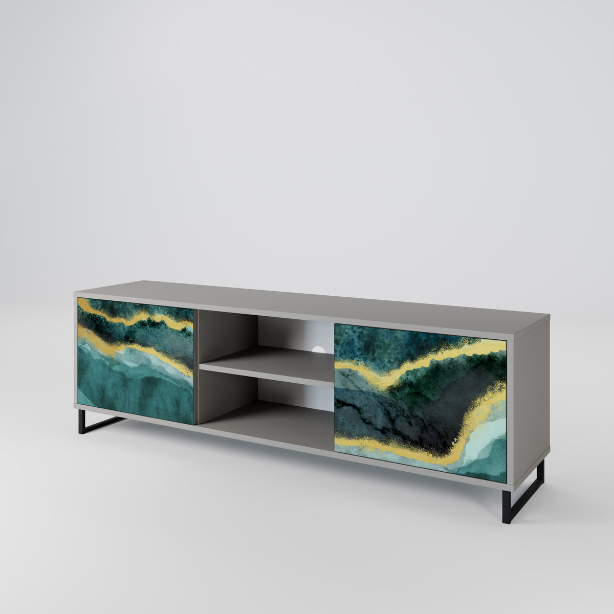 GOLDRUSH ODYSSEY Mueble de TV de 2 Puertas