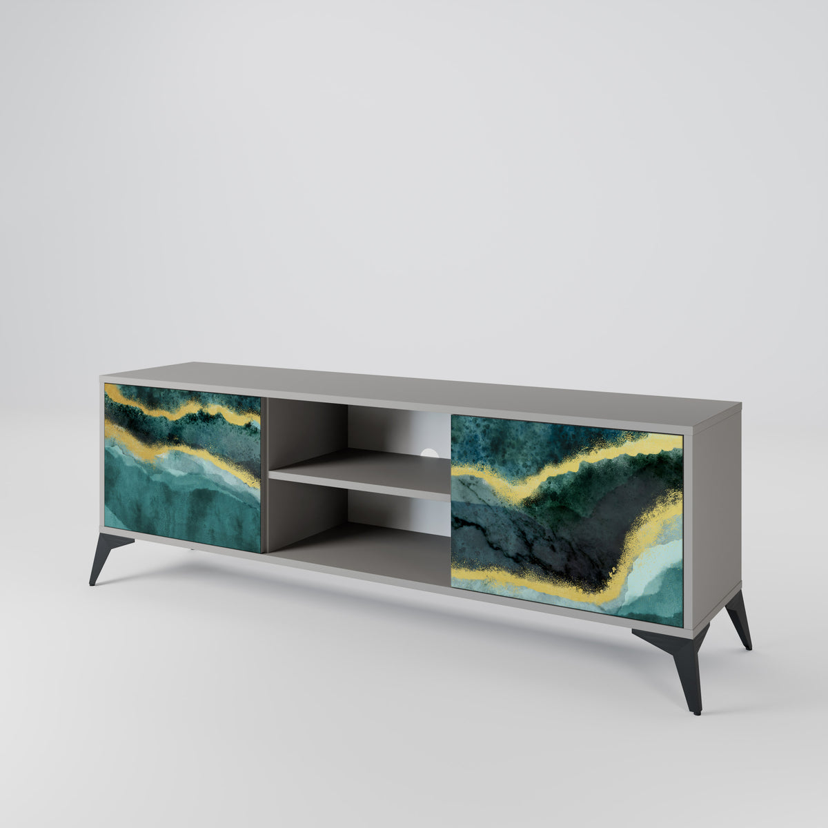 GOLDRUSH ODYSSEY Mueble de TV de 2 Puertas