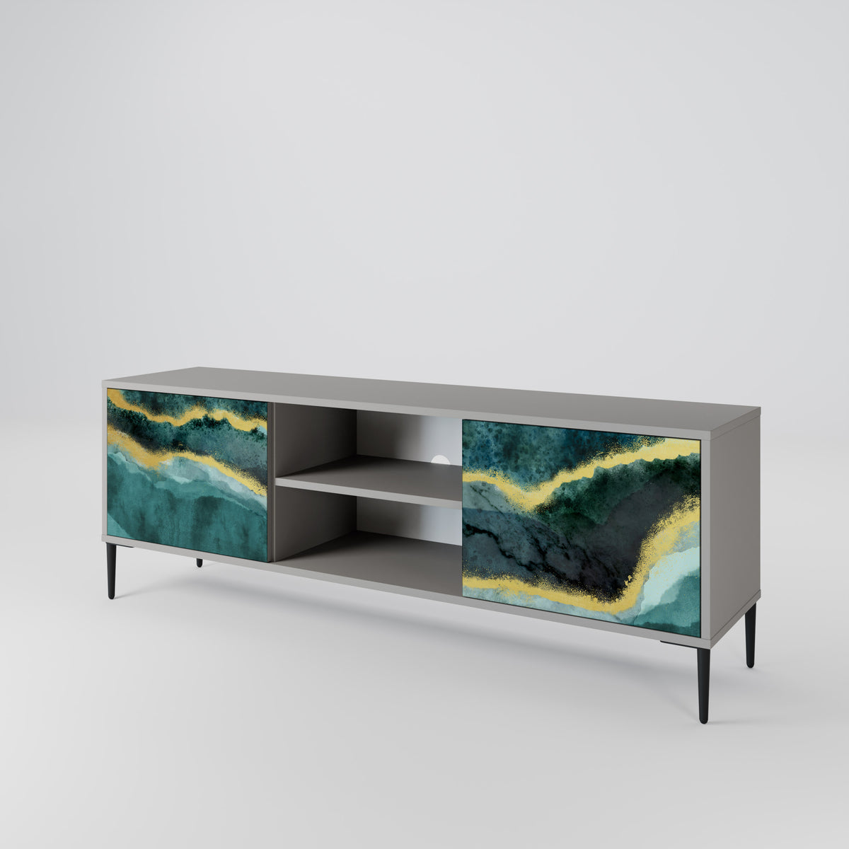 GOLDRUSH ODYSSEY Mueble de TV de 2 Puertas