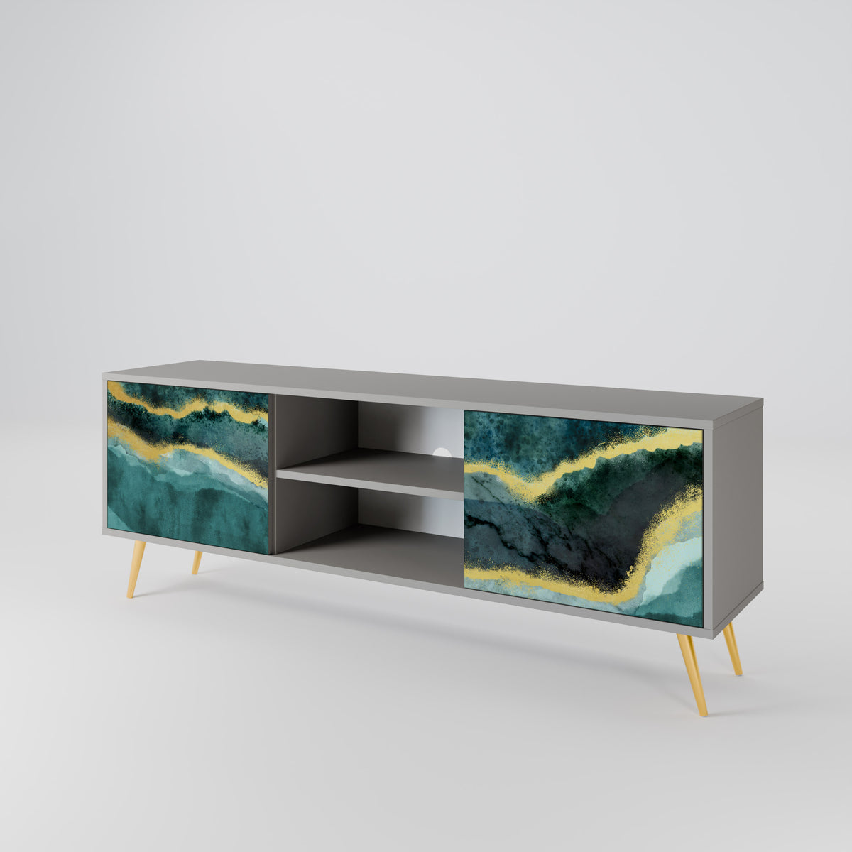 GOLDRUSH ODYSSEY Mueble de TV de 2 Puertas