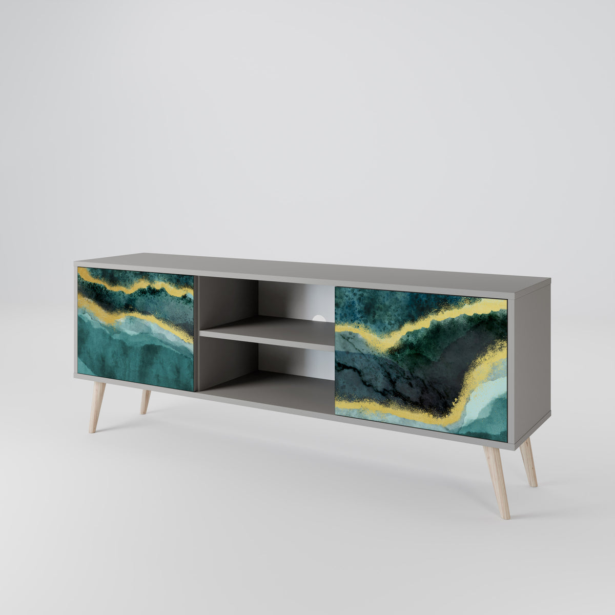 GOLDRUSH ODYSSEY Mueble de TV de 2 Puertas